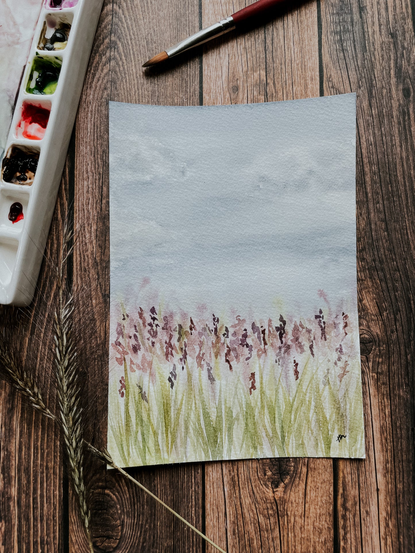 Field of Lavender - Original Watercolour Painting