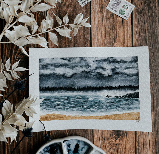 Crashing Waves - Original Watercolour Painting